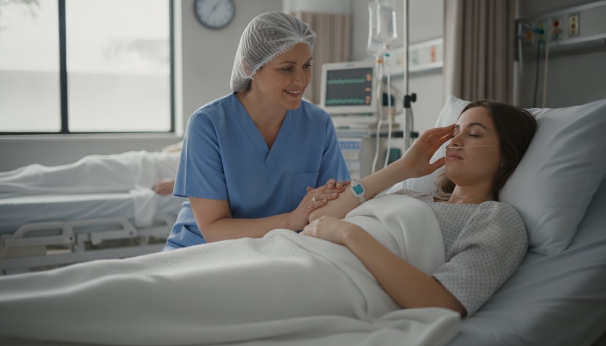 Professional illustration showing Patient for how long does anesthesia take to wear off