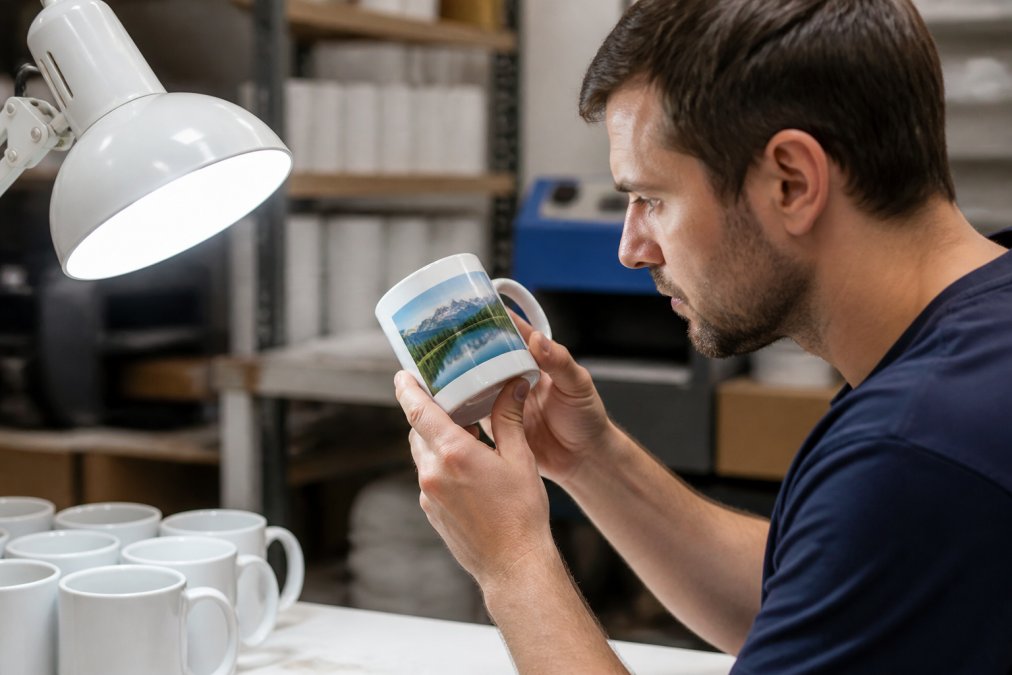 Professional illustration showing Professional for shipping custom mugs