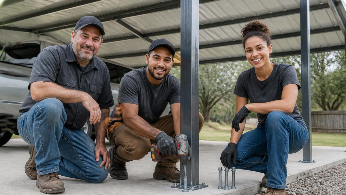 How to Anchor a Metal Carport to Concrete