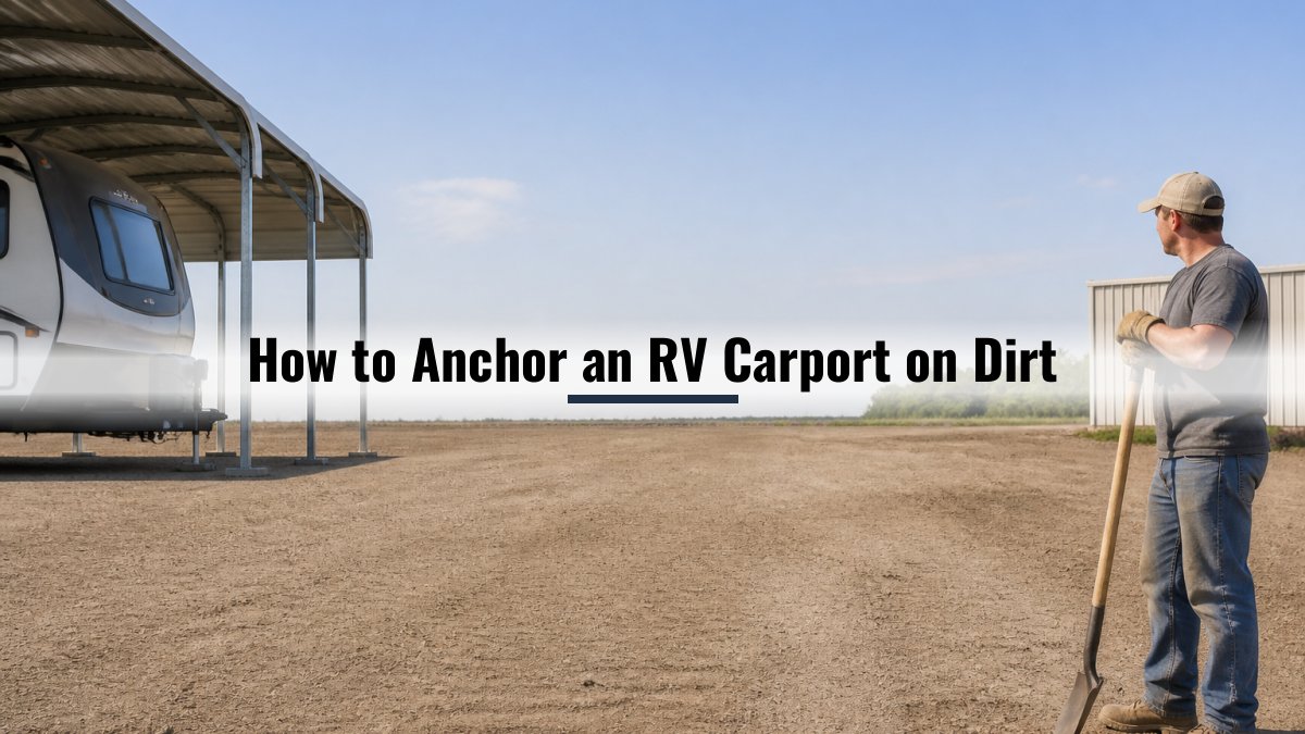 How to Anchor an RV Carport on Dirt