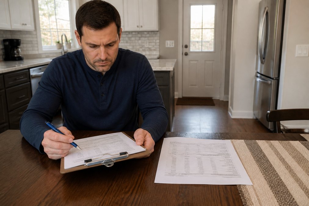 Process flowchart comparing two HVAC estimates to help homeowners avoid common HVAC repair scams.