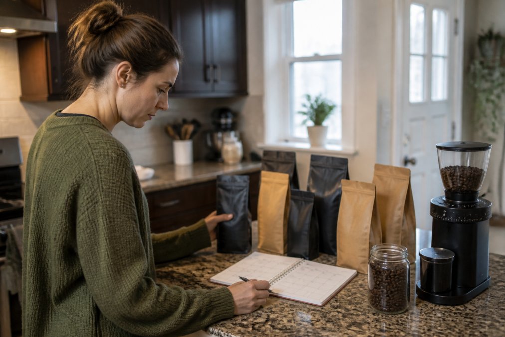 Professional illustration showing Person for avoid stale coffee subscriptions