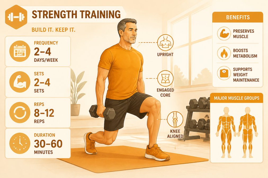 Professional illustration showing avoid weight regain
