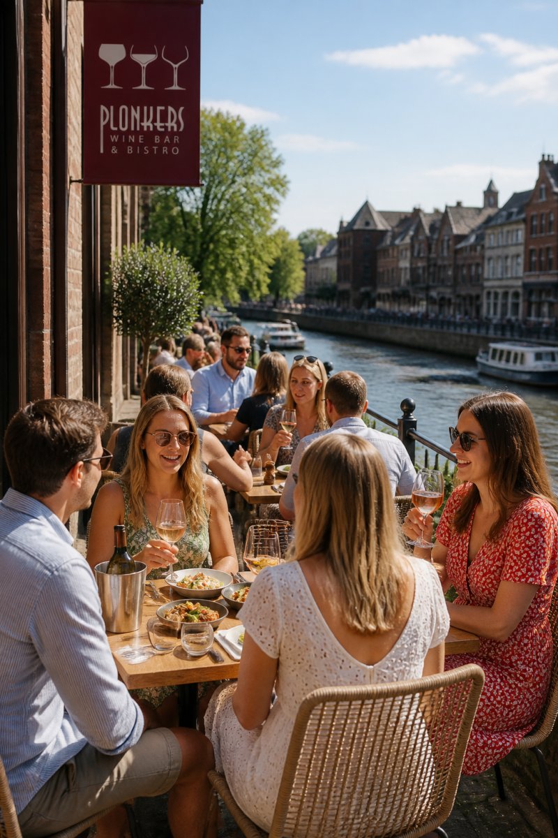 Infographic outlining the best riverside seating layout for a relaxed atmosphere with food and drink service