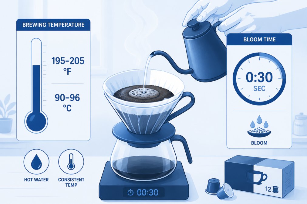 Professional illustration showing brew single origin beans