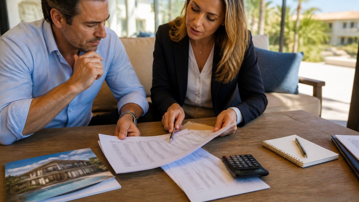 Infographic outlining hidden costs when buying international property during a consultation with an agent
