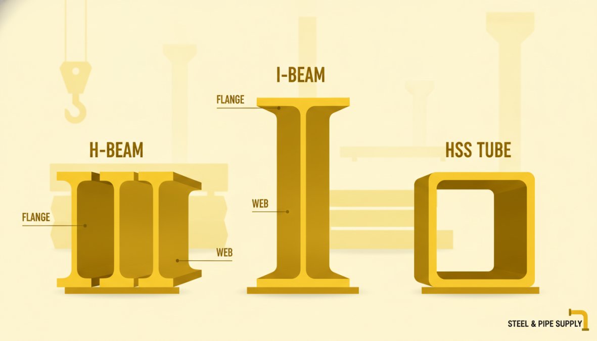 Professional illustration showing calculate steel beam size
