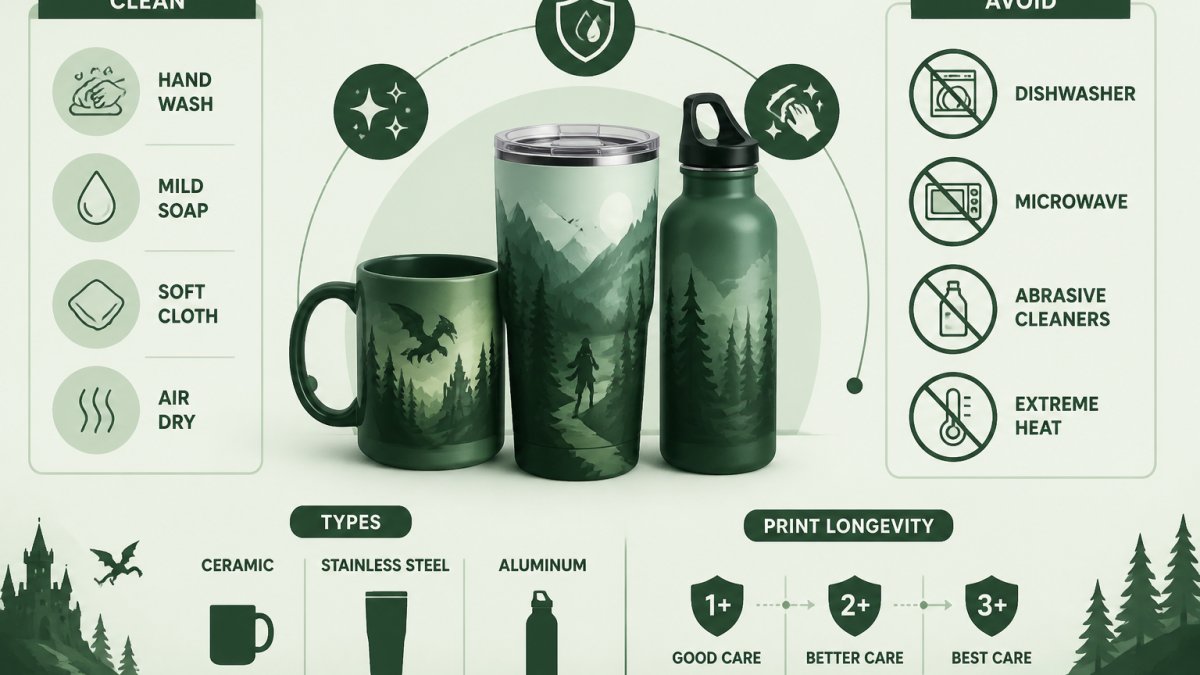 How to Care for Printed Drinkware: 2026 Guide
