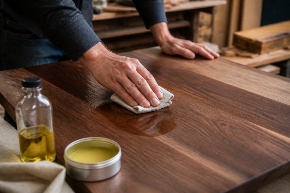 Step-by-step visual guide for walnut wood furniture