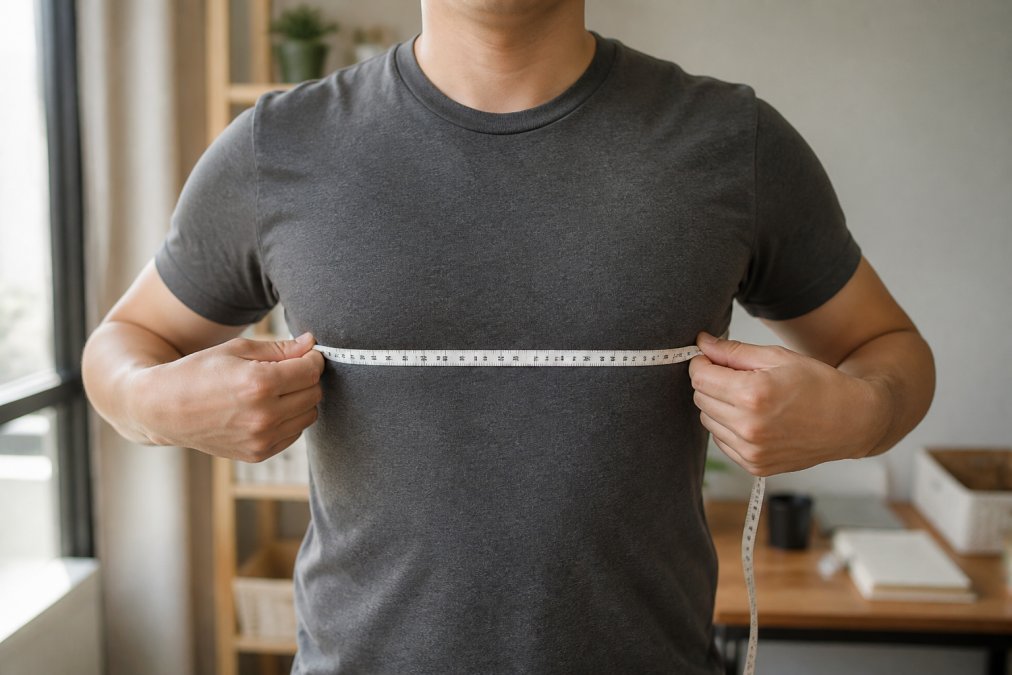 Step-by-step visual guide for Person for check clothing sizing