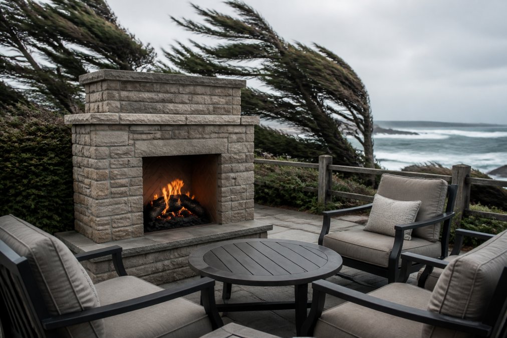 How to Choose a Durable Outdoor Fireplace for Windy Areas