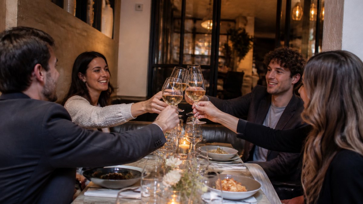 Flowchart illustrating how to choose a restaurant venue based on guest count and intimate dining settings.