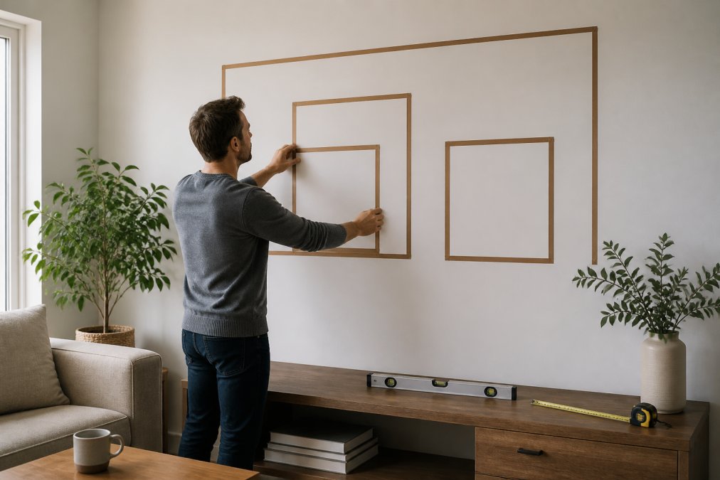 Professional illustration showing choose art for living rooms