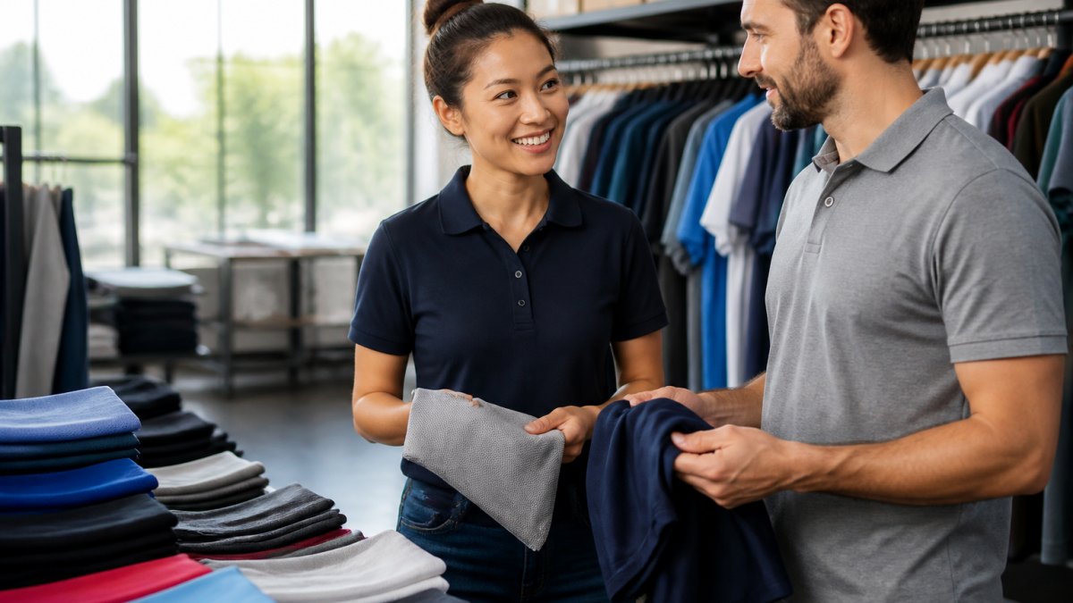 How to Choose Fabrics for Custom Company Polos