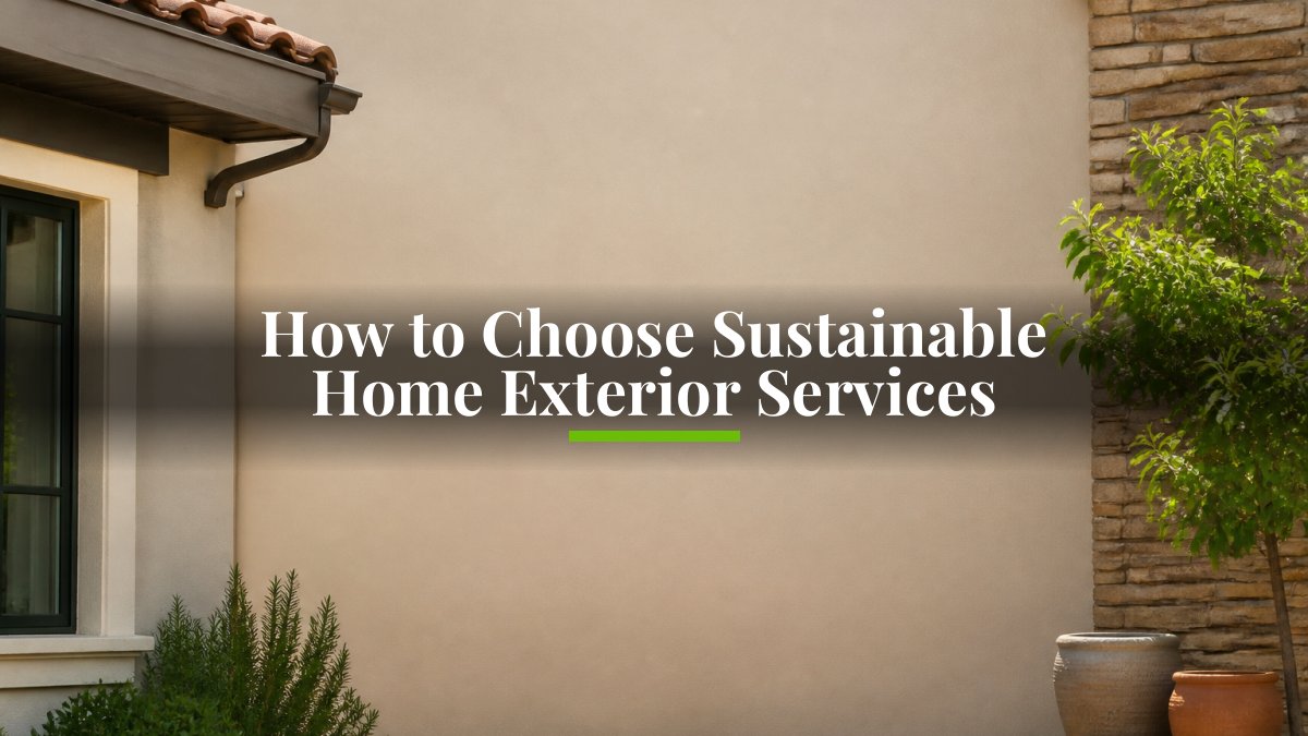 How to Choose Sustainable Home Exterior Services