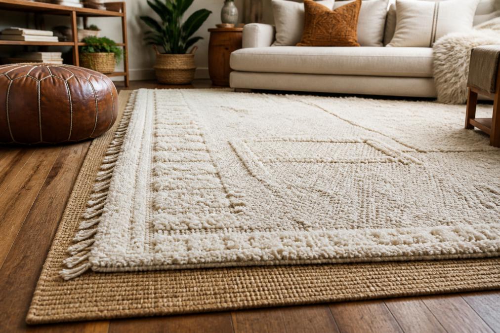 Professional illustration showing Close for area rug size