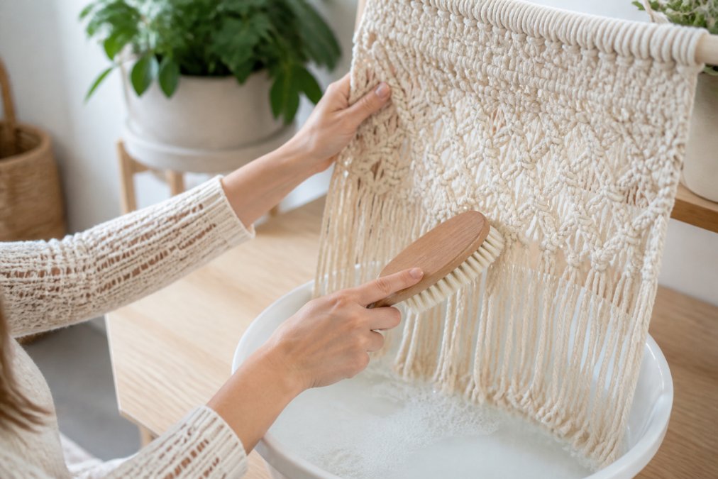 How to Clean Delicate Handmade Macrame Decor Items
