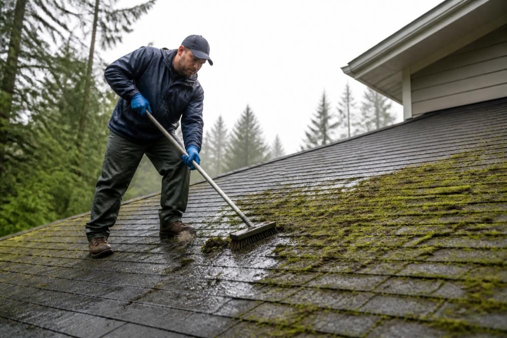 How to Clean Moss Off Roof Safely