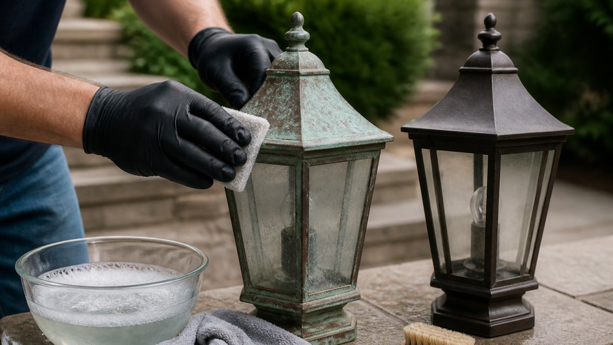 How to Clean Oxidized Outdoor Metal Light Fixtures
