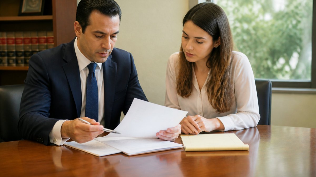 Defense attorney and client reviewing case documents to communicate with your defense attorney effectively.