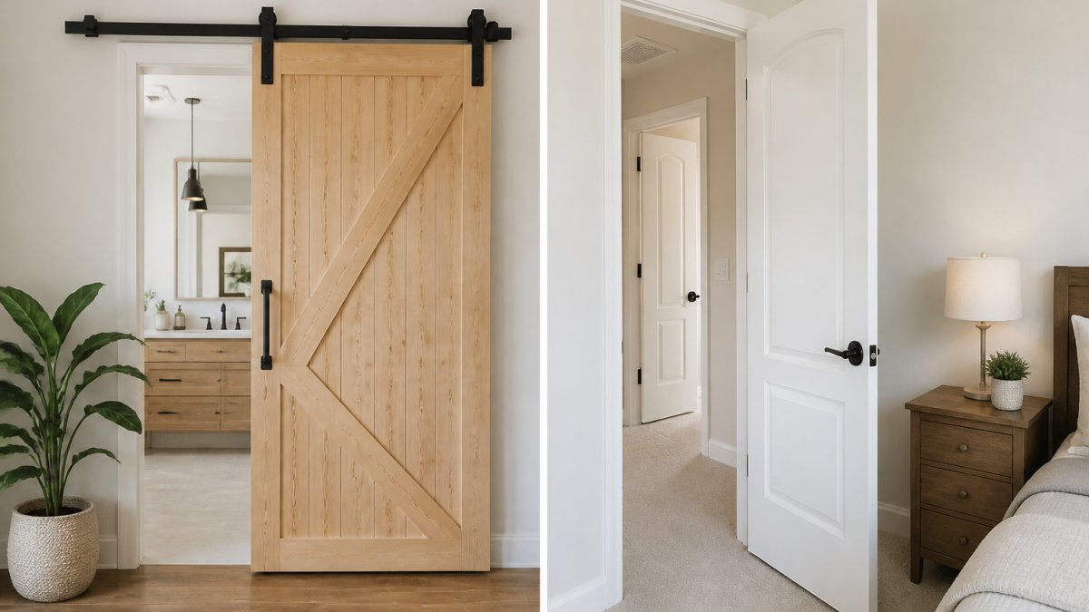 How to Compare Barn Door vs Traditional Door Space Needs