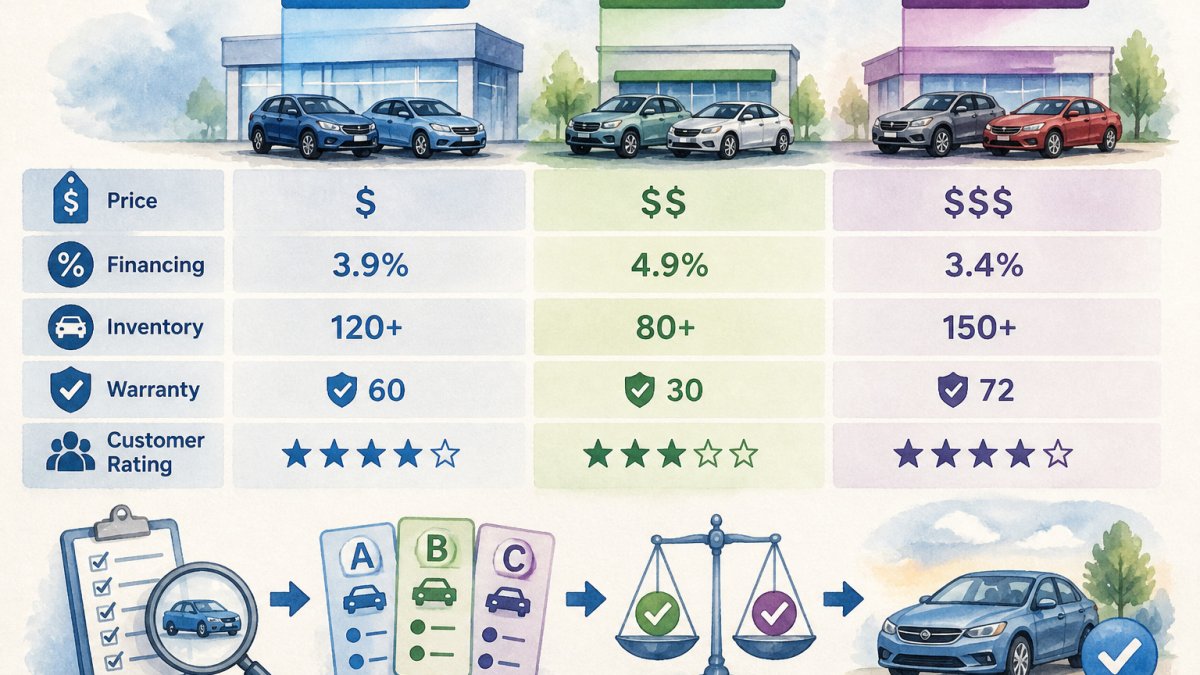 How to Compare Car Dealerships Before You Buy