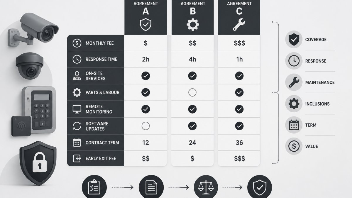 How to Compare Security System Service Agreements