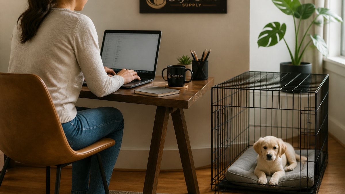 How to Crate Train a Puppy While Working Full Time