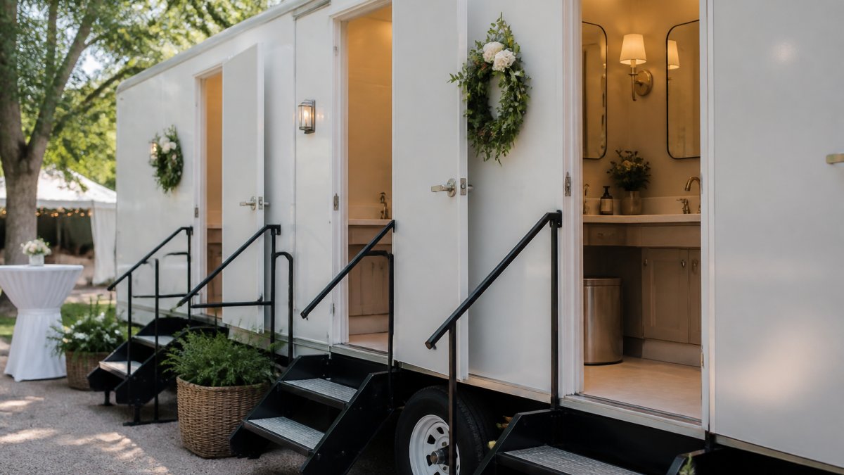 How to Decorate Portable Restroom Trailers for Weddings