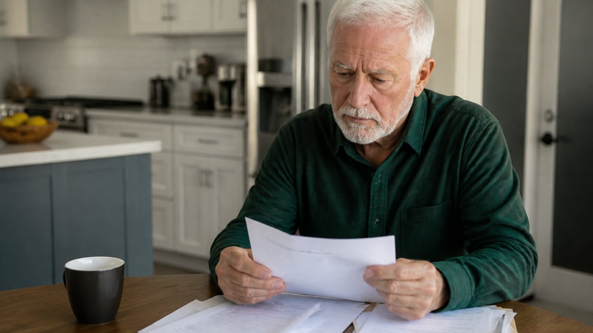 Flowchart outlining the step-by-step process to delay Medicare Part B enrollment at a kitchen table.