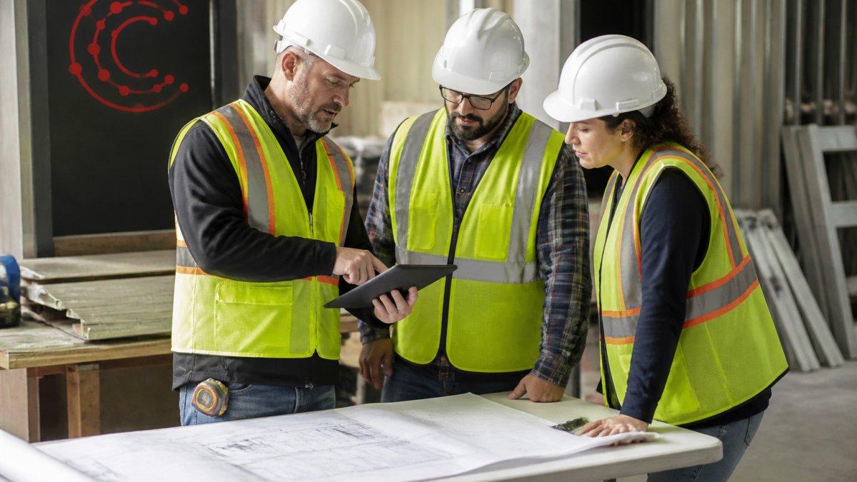 Flowchart illustrating how to delegate tasks in a growing contracting firm during a construction site meeting.