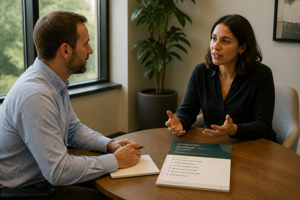 Professional illustration showing Manager for constructive feedback professionally