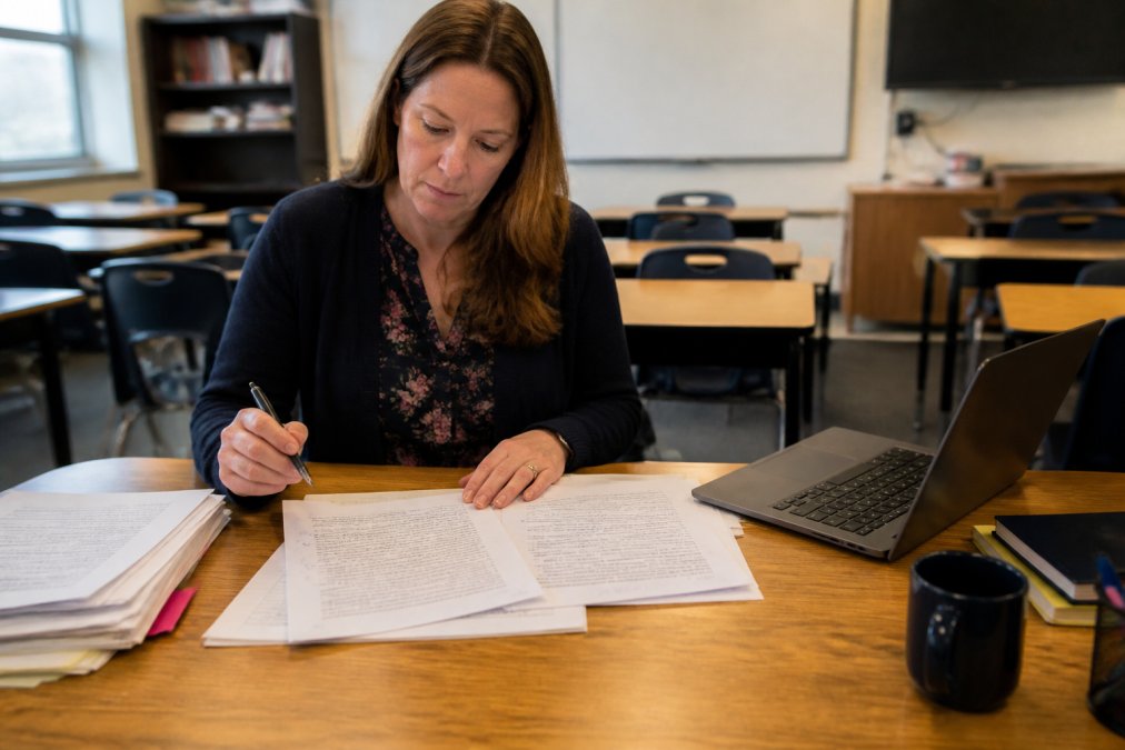 Step-by-step visual guide for how to detect ai written student work
