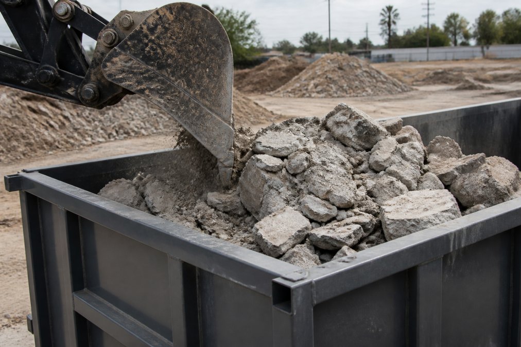 How to Dispose of Concrete Debris in a Roll Off Dumpster