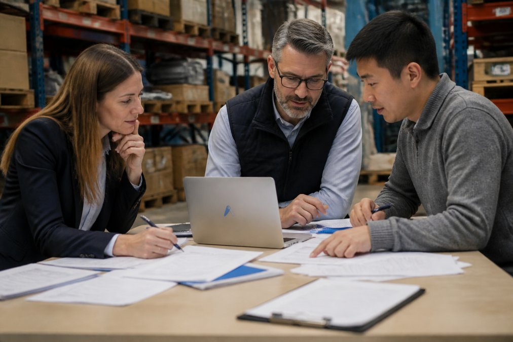 Professional illustration showing diversify industrial supplier base