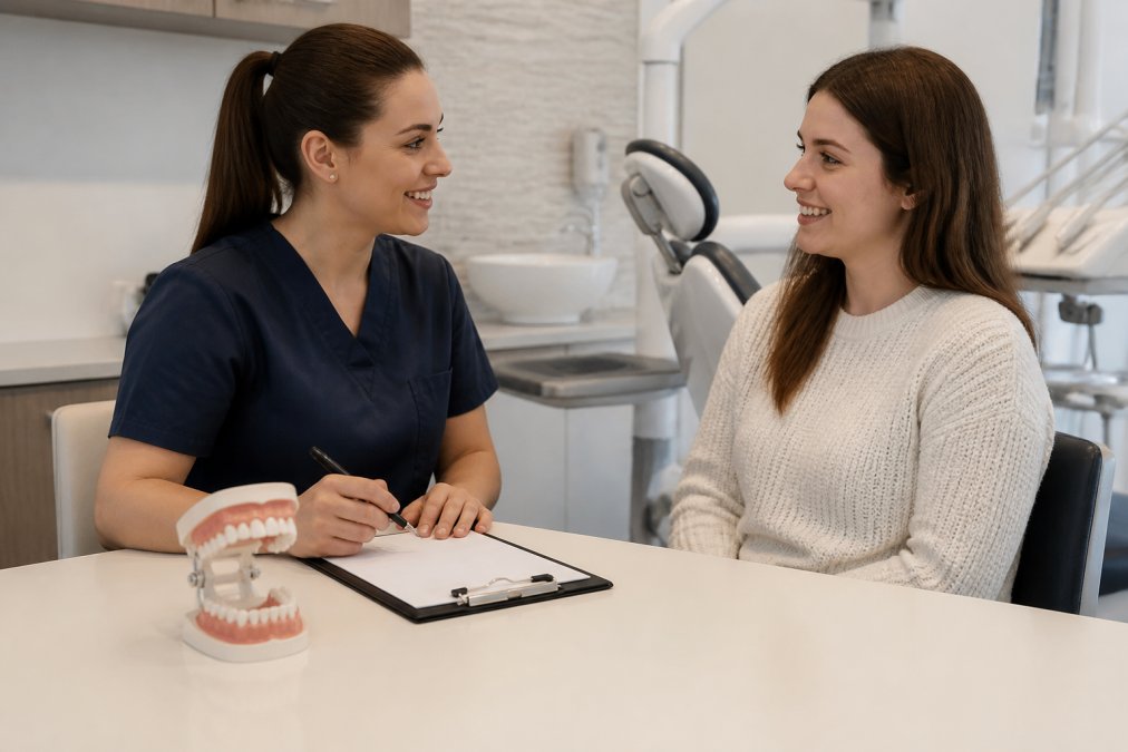 Flowchart illustrating how to find a dentist for nervous patients in Greenock during a first consultation