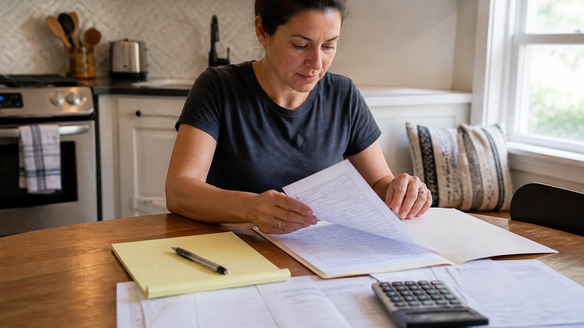 A person sitting at a kitchen table with a folder of documents, a pen, and a notepad, carefully organizing paperwork. Paperwork decides most of these applications. Missing documents cause delays you can't afford. Gather these before you apply anywhere: - [