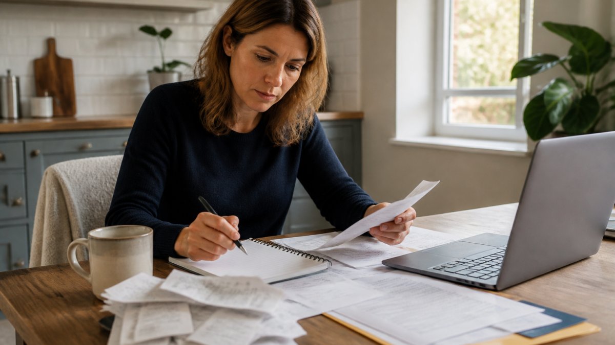 Infographic checklist for identifying missed tax deductions while reviewing financial documents and receipts.