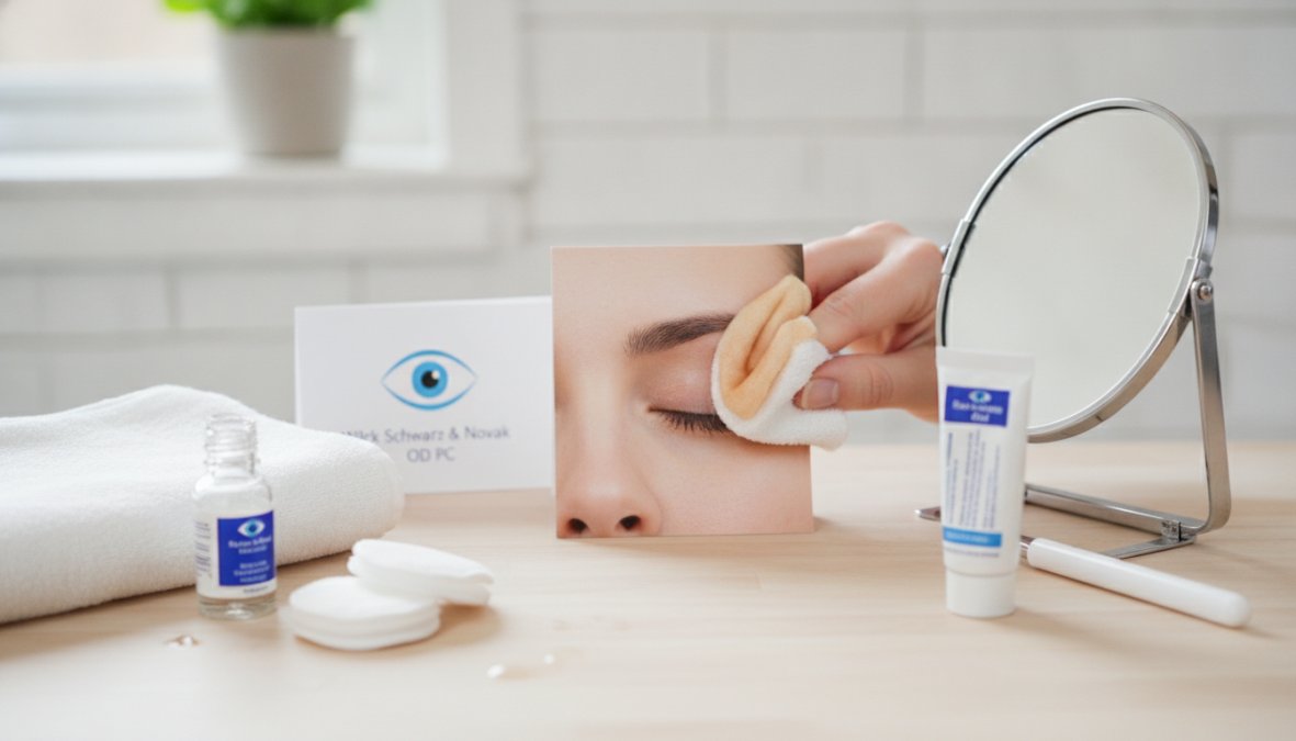 Process diagram showing steps for Close for fix chronic dry eyes