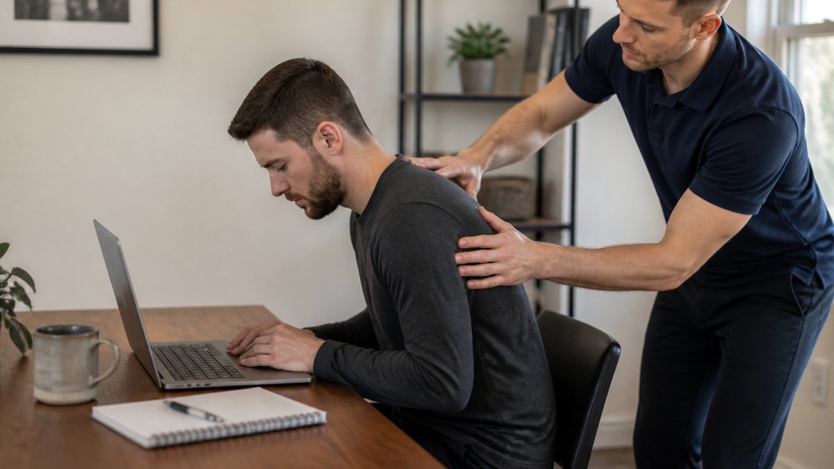 How to Fix Rounded Shoulders from Desk Work