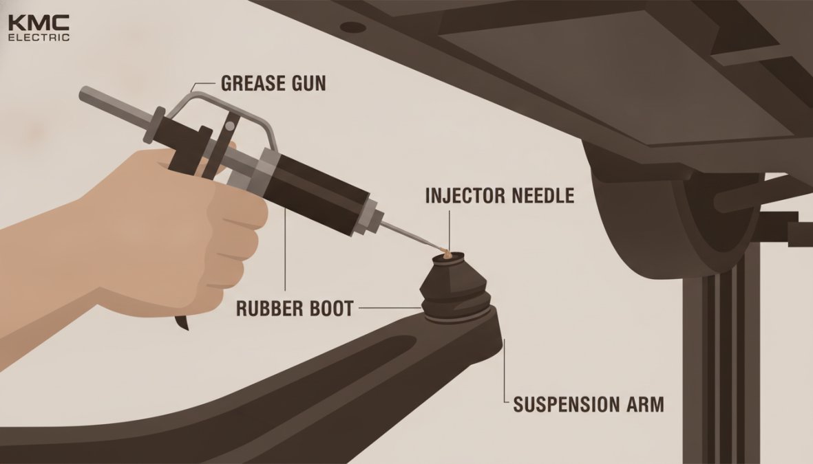 Step-by-step visual guide for suspension noise