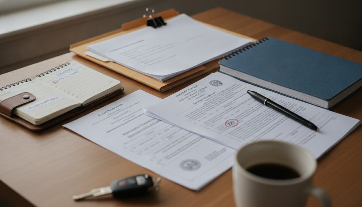 Professional illustration showing Close for how to get court ordered substance abuse evaluation