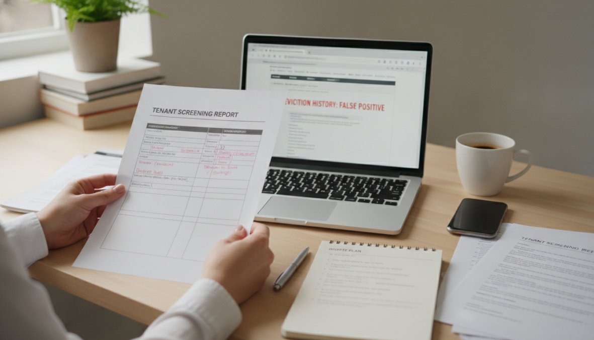 Process diagram showing steps for how to handle apartment rental application denial