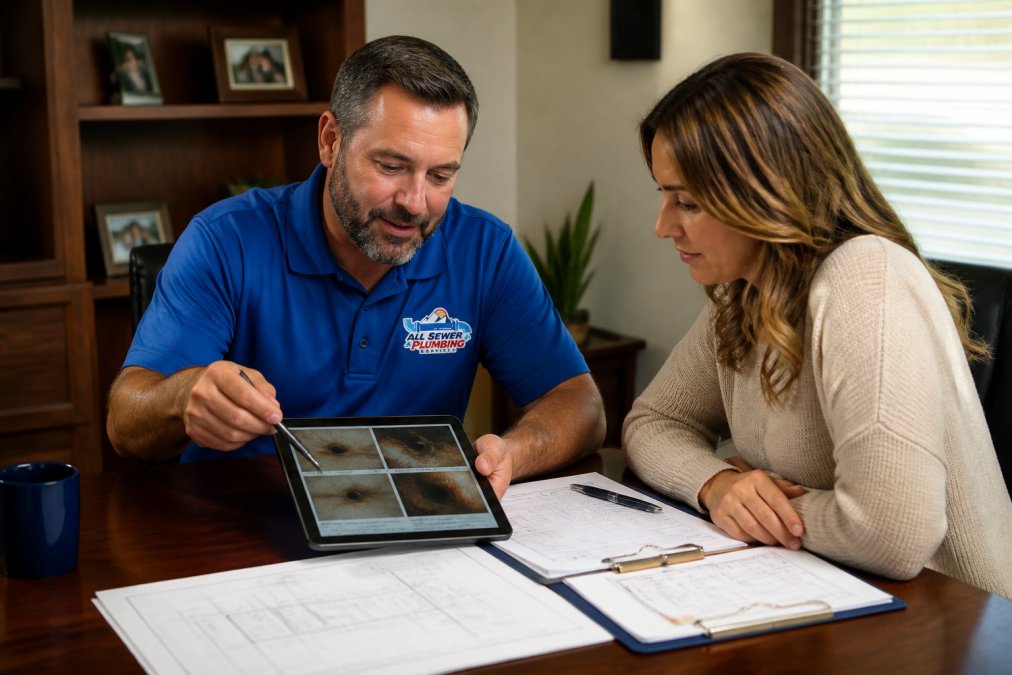 Step-by-step visual guide for hire trenchless sewer repair contractor