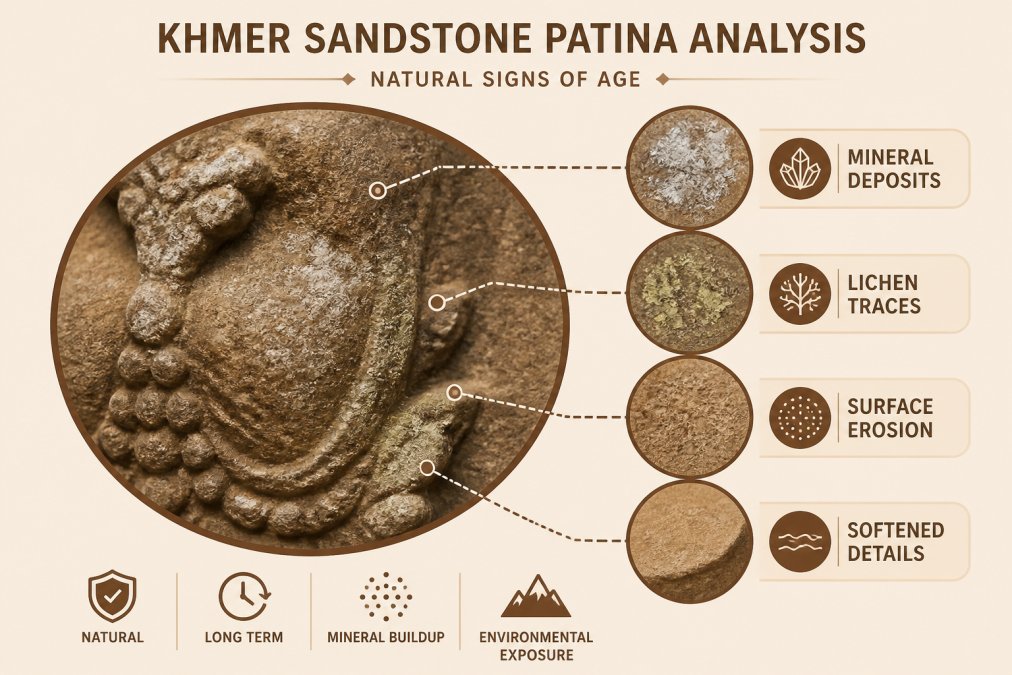 Visual roadmap for Close, Khmer for identify antique khmer sandstone
