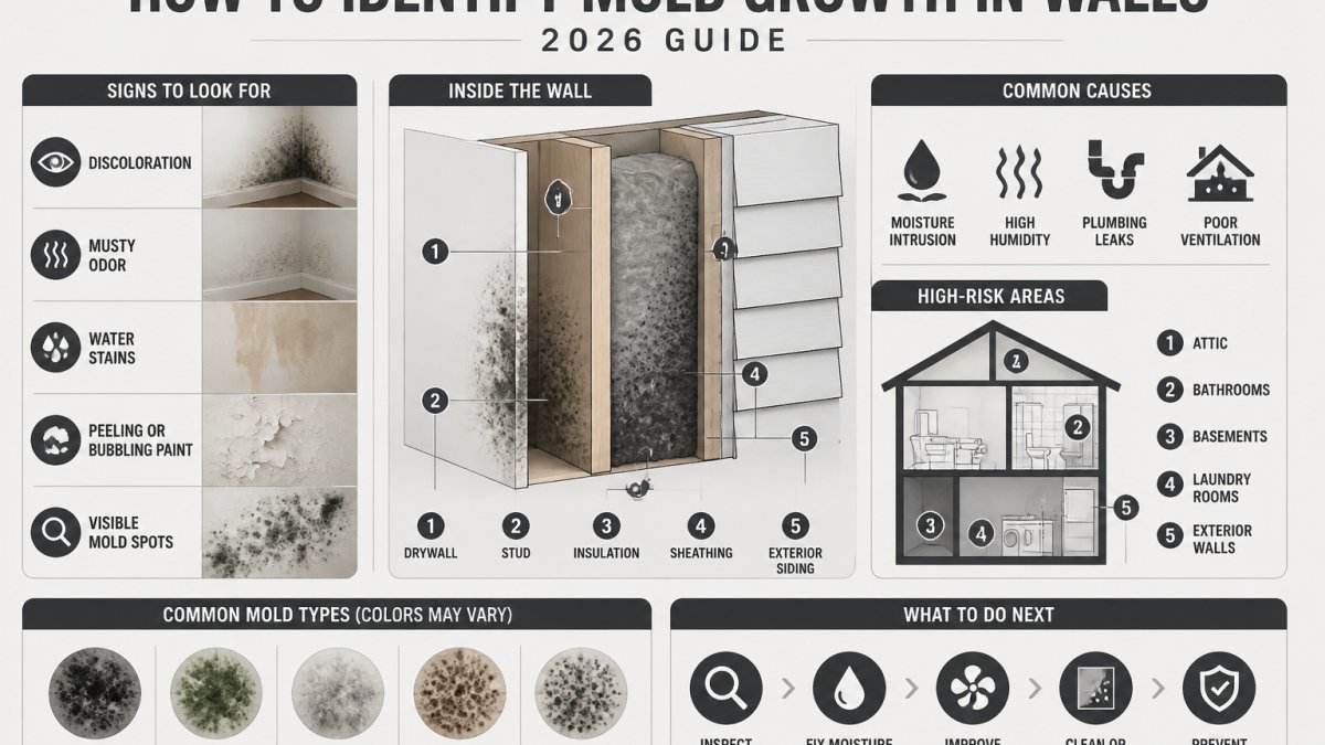 How to Identify Mold Growth in Walls: 2026 Guide