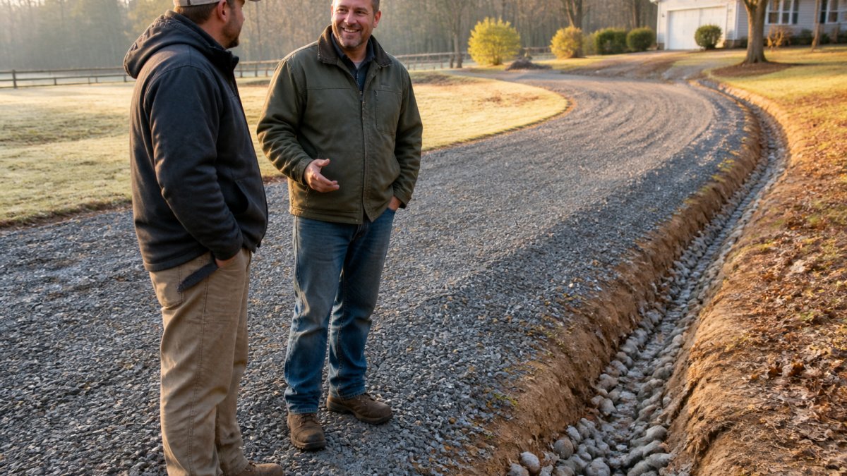 How to Improve Drainage Around a Gravel Driveway