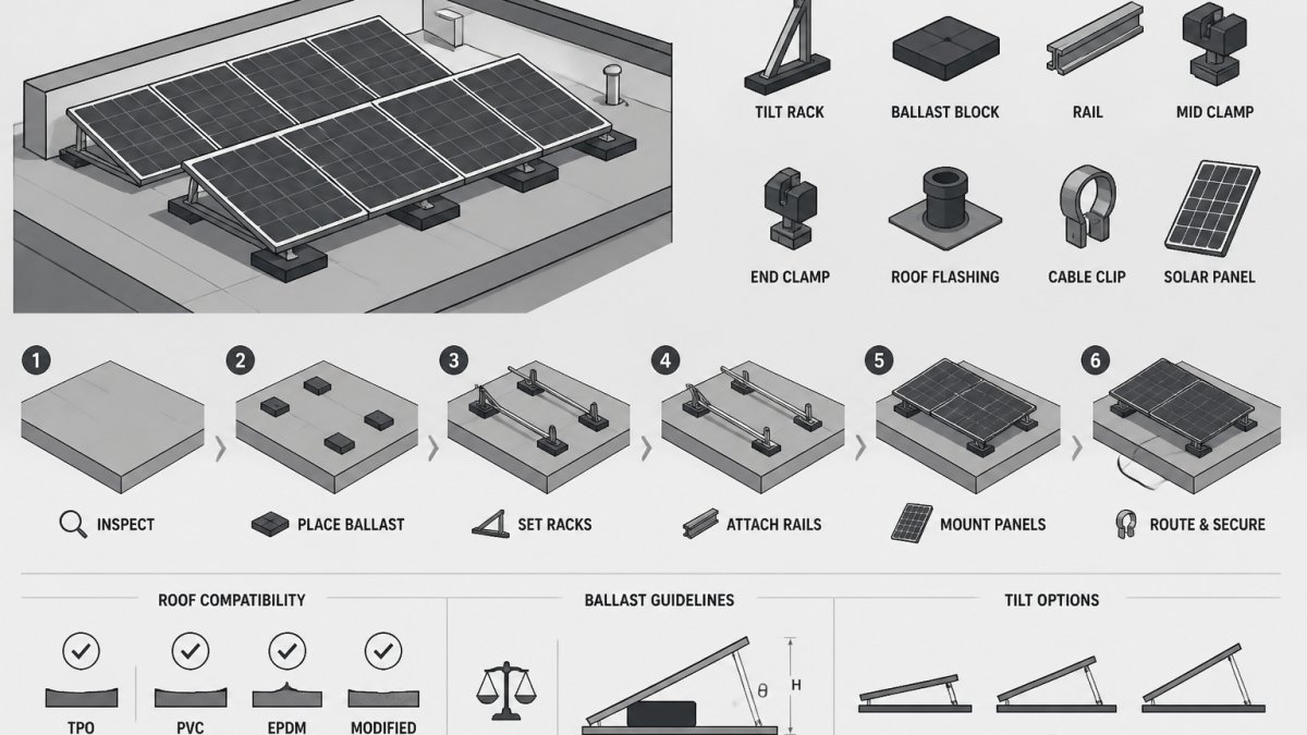 How to Install Solar Panels on Flat Roofs: 2026 Guide