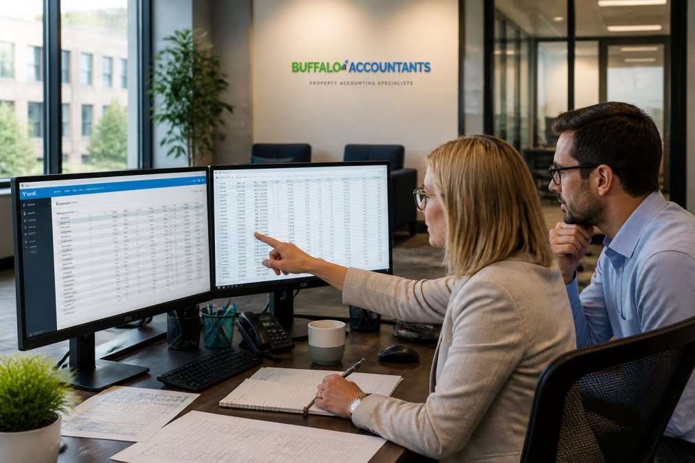 Controller and IT specialist reviewing data mapping for how to integrate Yardi with accounting platforms 2026
