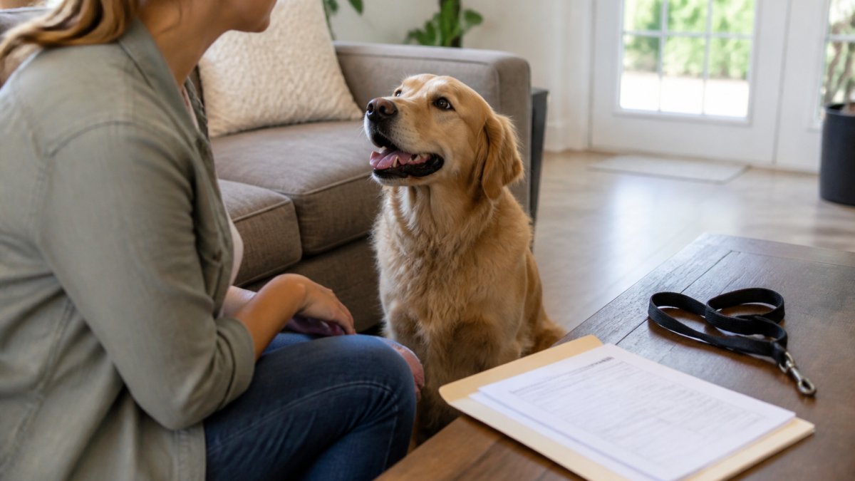 Checklist infographic showing how to introduce dog to daycare by assessing vaccination records and temperament